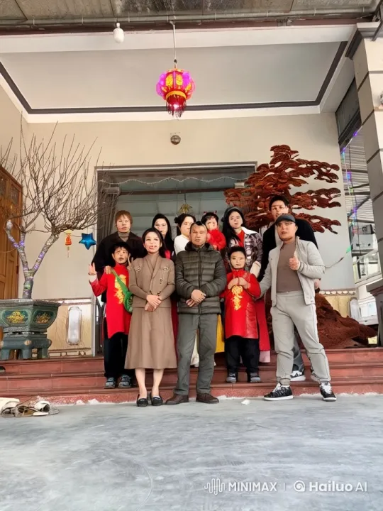 Festive Martial Arts Demonstration on a House Porch – AI Generated Video | Hailuo AI