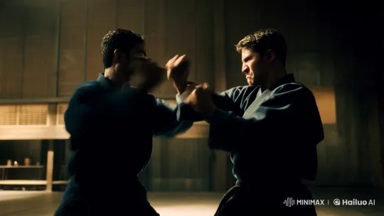 Dynamic Martial Arts Sequence in Atmospheric Dojo – AI Generated Video | Hailuo AI