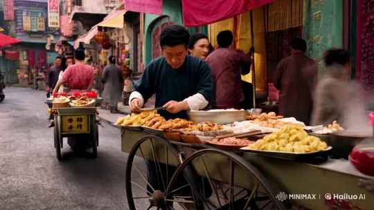 Street Vendor's Craft Amidst Chaotic Rodent Invasion – AI Generated Video | Hailuo AI