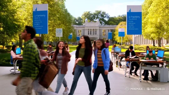 Academic Synergy: A Day in the Life at a Dynamic University – AI Generated Video | Hailuo AI
