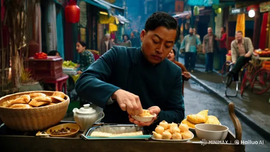 Vibrant Market Chaos: Vendor's Nightmare Unfolds – AI Generated Video | Hailuo AI