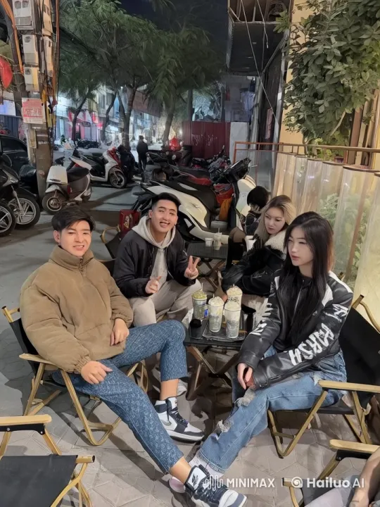 Outdoor Café Kungfu Display with Friends – AI Generated Video | Hailuo AI