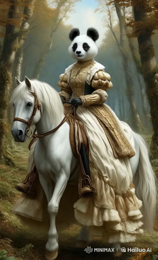 Noble Rider on Majestic Horse in Autumnal Forest – AI Generated Video | Hailuo AI