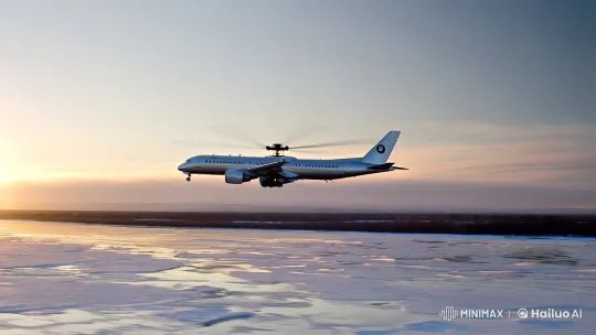 Passenger Plane Collides with Military Helicopter Over Winter Landscape – AI Generated Video | Hailuo AI