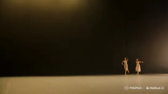 Harmonious Dance: Elegant Lighting and Choreography – AI Generated Video | Hailuo AI
