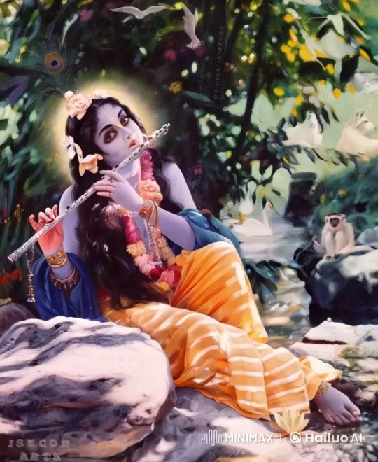 Flutist in Nature's Harmony: A Serene Pastoral Scene – AI Generated Video | Hailuo AI