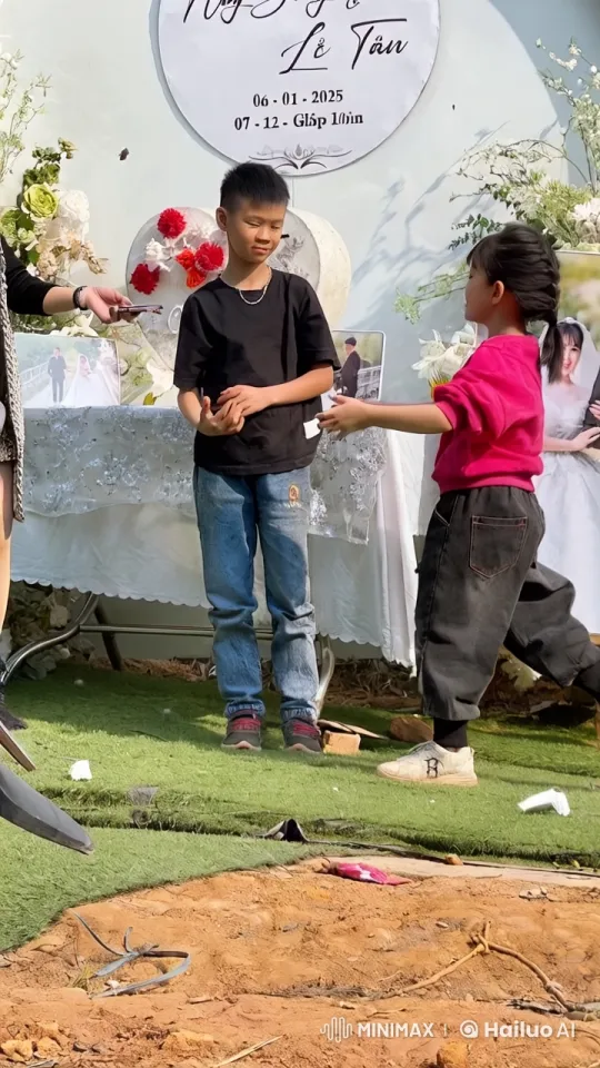 Children Play Fight in Wedding Celebration Setting – AI Generated Video | Hailuo AI