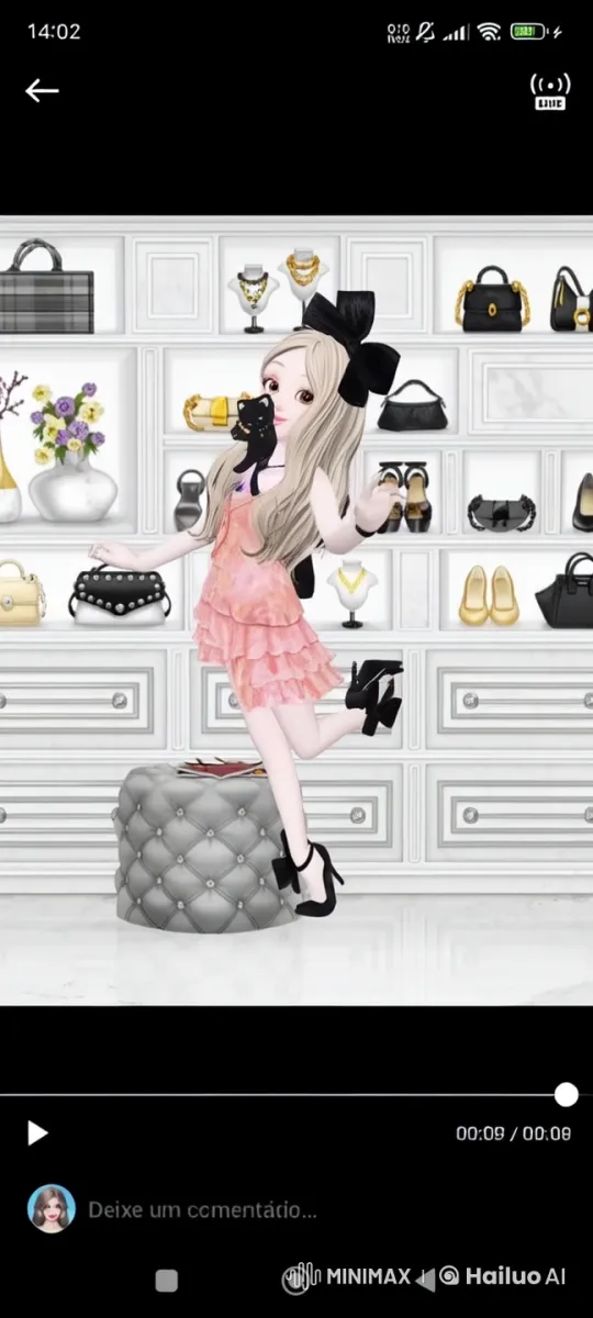 Fashionable Young Woman Showcases Her Style in Hollywood Glamour – AI Generated Video | Hailuo AI