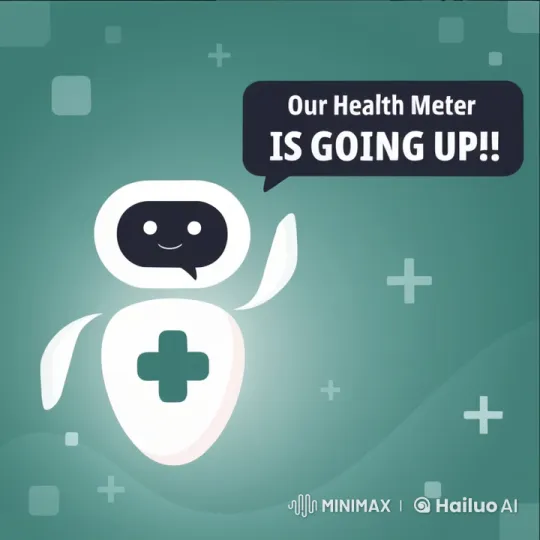 Cheerful Robot Celebrates Token Purchase with Animated Effects – AI Generated Video | Hailuo AI