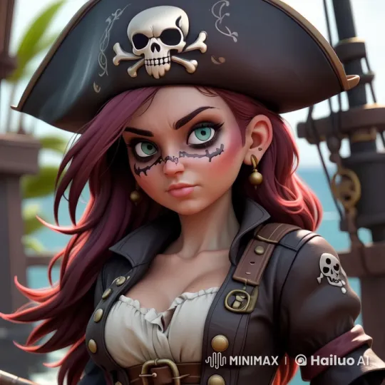 Confident Pirate Character on Ship Deck in Live2D Animation – AI Generated Video | Hailuo AI