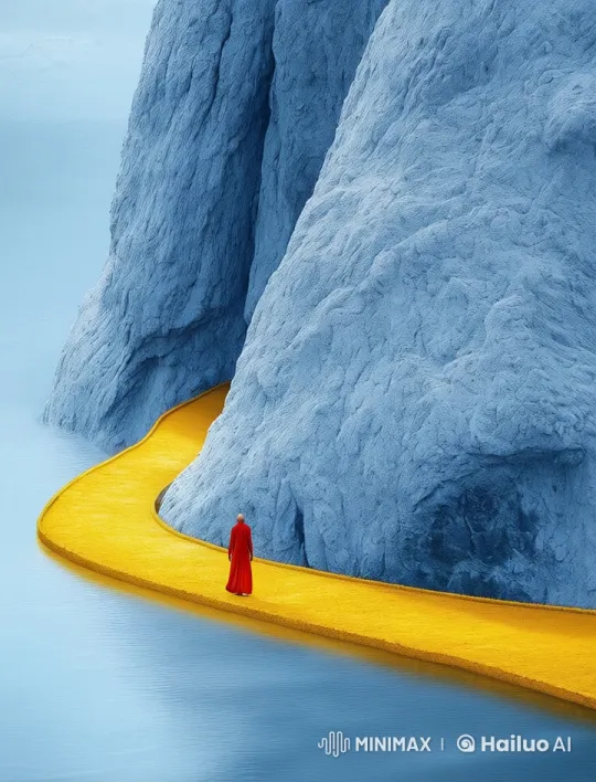 Woman Walks Along Yellow Path in Serene Live2D Animation – AI Generated Video | Hailuo AI