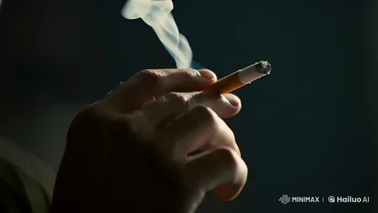 Cigarette Smoke Dance: A Study in Contrasts and Contemplation – AI Generated Video | Hailuo AI