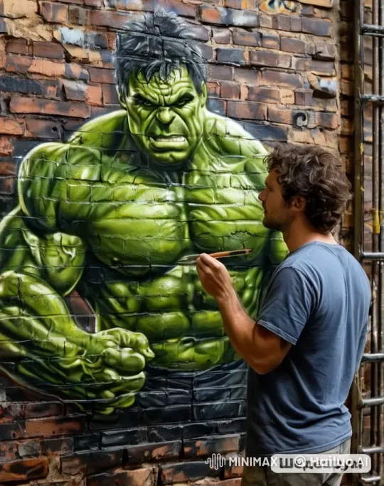 Street Artist's Hulk Mural Comes to Life – AI Generated Video | Hailuo AI
