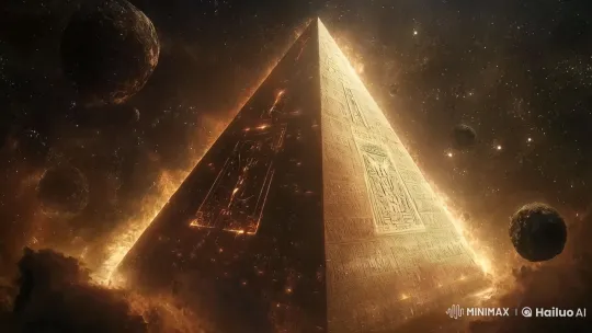 Cosmic Pyramid in Deep Space: A Spectacle of Light and Energy – AI Generated Video | Hailuo AI