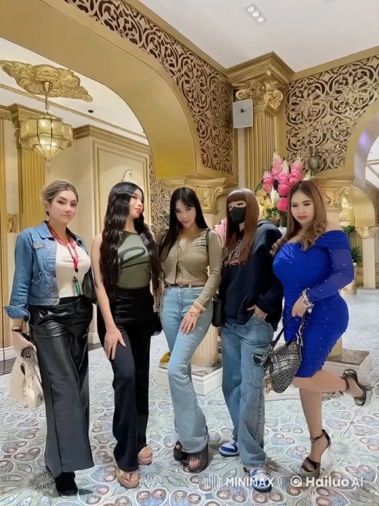 Five Women Display Martial Arts Skills in Ornate Room – AI Generated Video | Hailuo AI