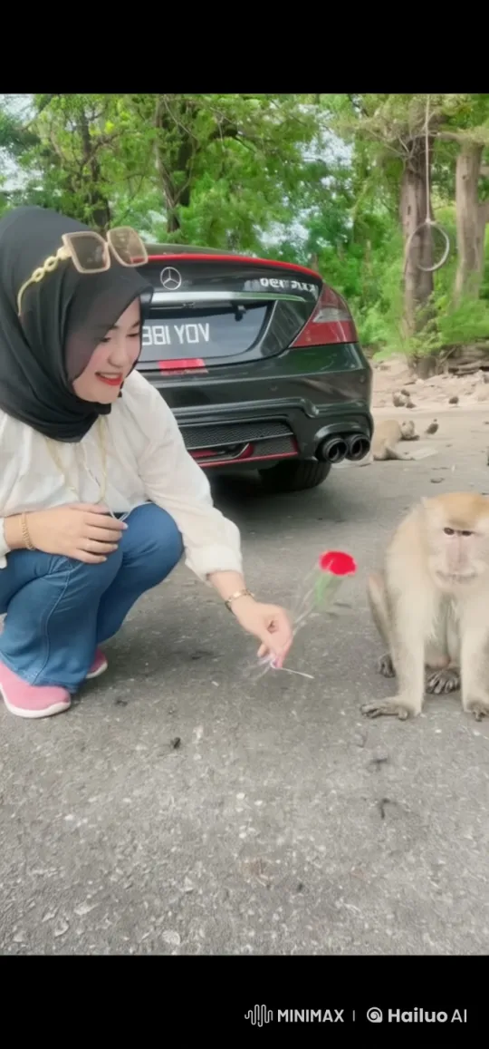Woman and Monkey Engage in Dynamic Martial Arts Battle – AI Generated Video | Hailuo AI