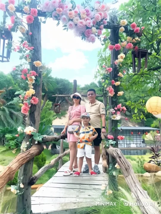 Family Combats in Peaceful Garden with Kung Fu – AI Generated Video | Hailuo AI