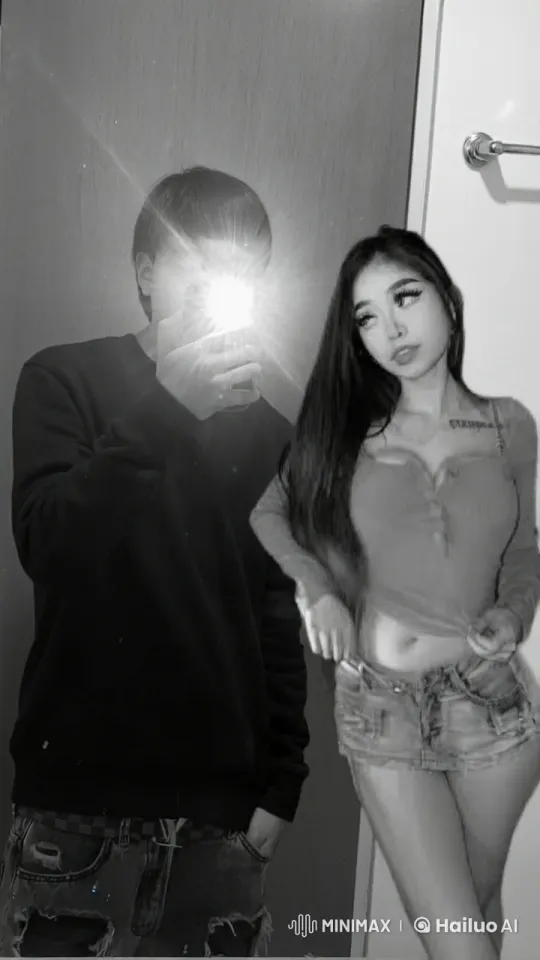 Intimate Moment Captured on Phone in Dimly Lit Room – AI Generated Video | Hailuo AI