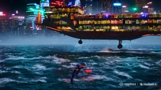 Japanese Film: Cyberpunk Ninja Battle in Futuristic Tokyo – AI Generated Video | Hailuo AI