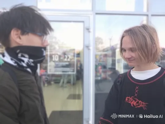 Musical Encounter: Guitarist and Dancer at Storefront – AI Generated Video | Hailuo AI