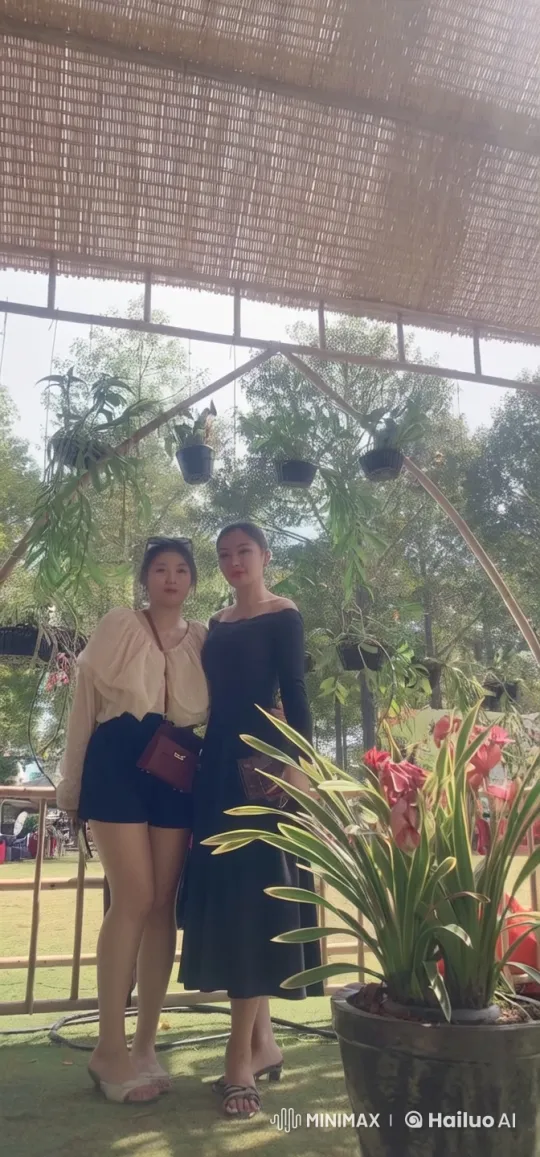 Stylish Fighters Showcase Kung Fu in Vibrant Outdoor Setting – AI Generated Video | Hailuo AI