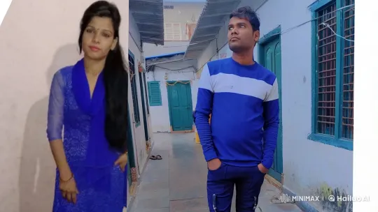 Couple in Blue Meets for a Kiss – AI Generated Video | Hailuo AI