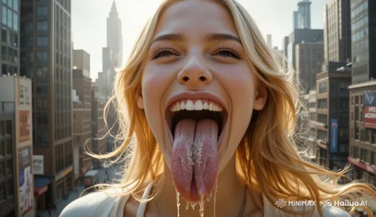Urban Close-Up: A Journey Through the Mouth – AI Generated Video | Hailuo AI