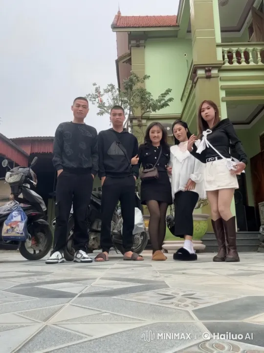 Five Individuals Display Martial Arts Skills in Front of a House – AI Generated Video | Hailuo AI
