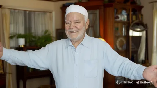 Elderly Man Embraces with Warm Affection – AI Generated Video | Hailuo AI