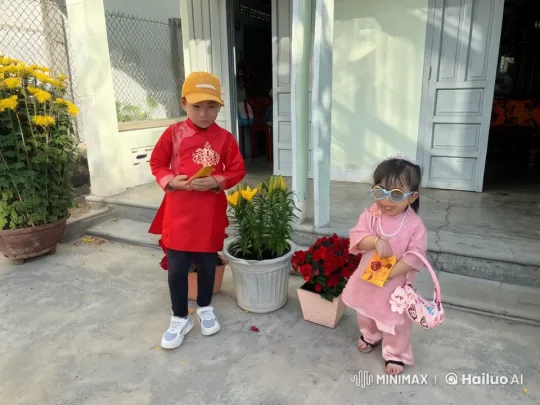 Children in Traditional Attire Perform Kung Fu – AI Generated Video | Hailuo AI