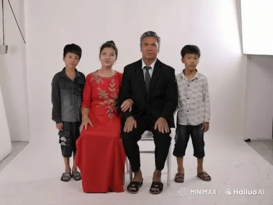 Family Demonstrates Martial Arts in Energetic Studio Scene – AI Generated Video | Hailuo AI