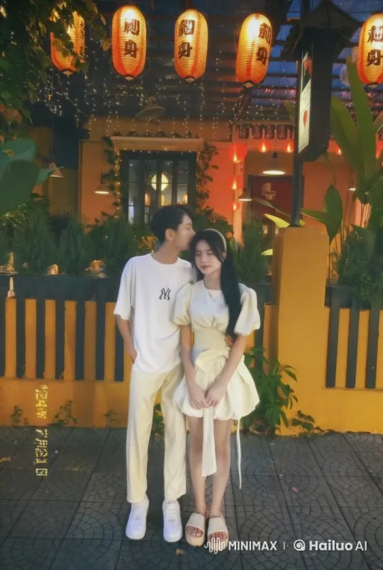 Couple Performs Synchronized Kung Fu in Festive Setting – AI Generated Video | Hailuo AI