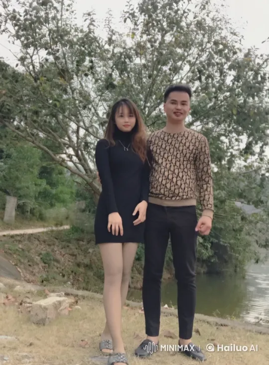 Couple Practicing Kung Fu in Scenic Lake Setting – AI Generated Video | Hailuo AI