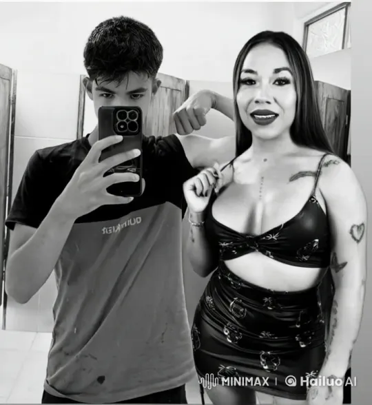 Young Couple Shares Playful Moment in Bathroom – AI Generated Video | Hailuo AI