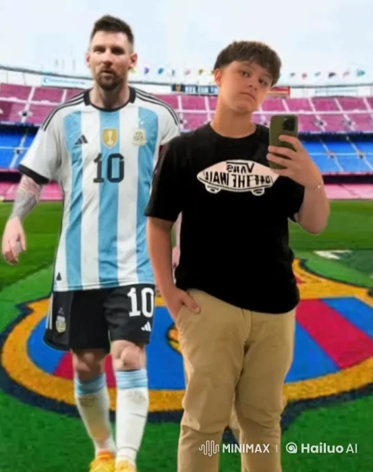 Soccer Player Kisses Friend at Vibrant Stadium – AI Generated Video | Hailuo AI
