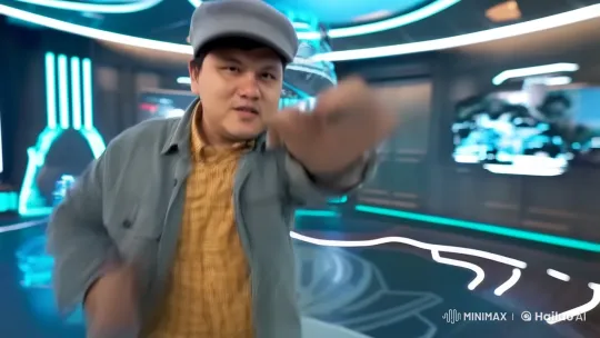 AI Fighting Sequence in Futuristic Dojo – AI Generated Video | Hailuo AI