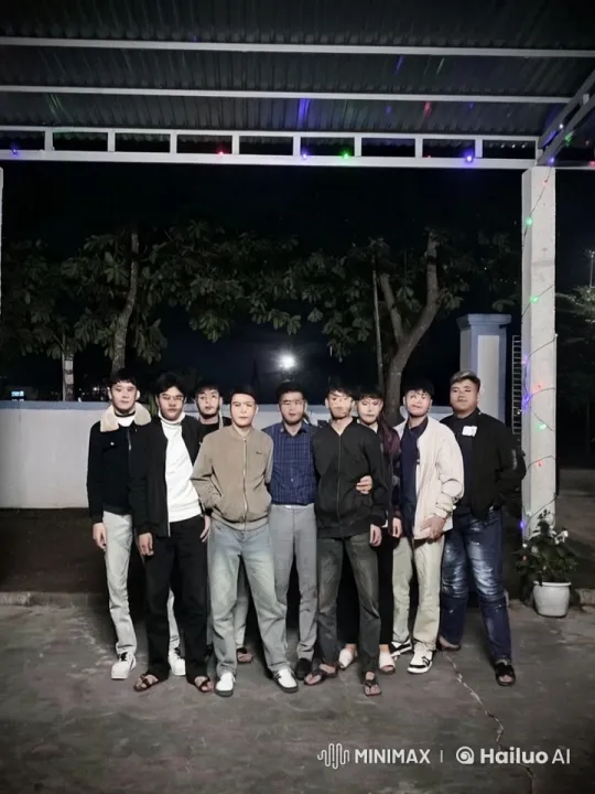 Young Men Practicing Martial Arts Under Night Lights – AI Generated Video | Hailuo AI