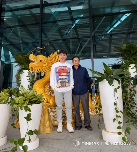 Dynamic Kung Fu Display Before a Dragon Statue – AI Generated Video | Hailuo AI