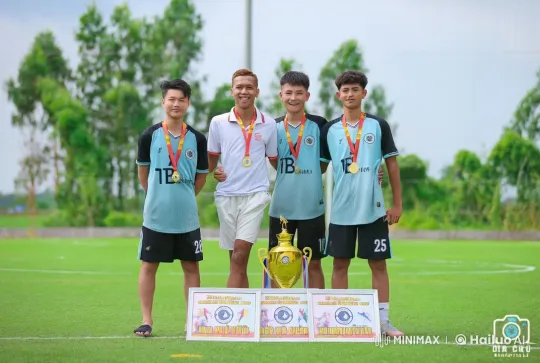 Soccer Team Celebrates Victory with Medals and Trophies – AI Generated Video | Hailuo AI