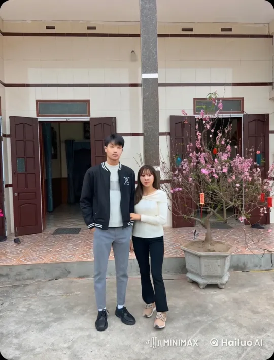Couple Practices Kung Fu in Front of Ornamented House – AI Generated Video | Hailuo AI