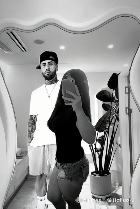 Couple Sharing Intimate Moment in Front of Mirror – AI Generated Video | Hailuo AI
