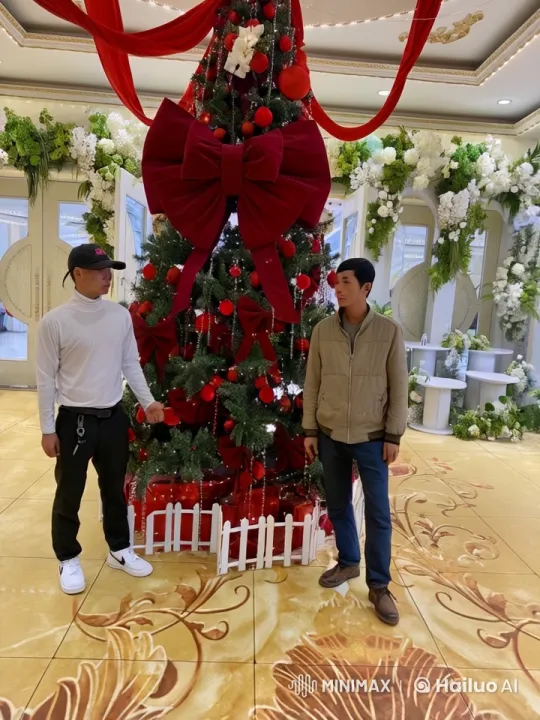 Christmas Kung Fu Fight Amidst Festive Decor – AI Generated Video | Hailuo AI
