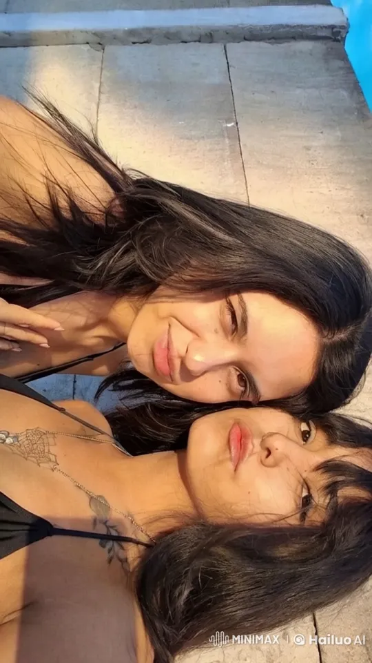 Two Friends Enjoying a Sunny Day Selfie – AI Generated Video | Hailuo AI