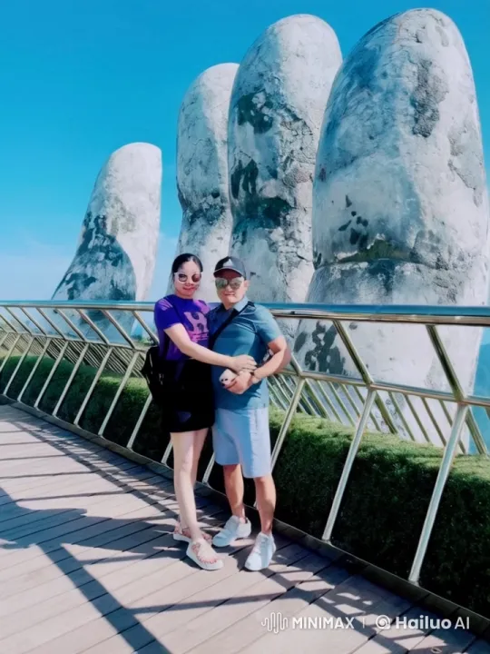 Martial Arts Display on Scenic Bridge with Stone Hands – AI Generated Video | Hailuo AI