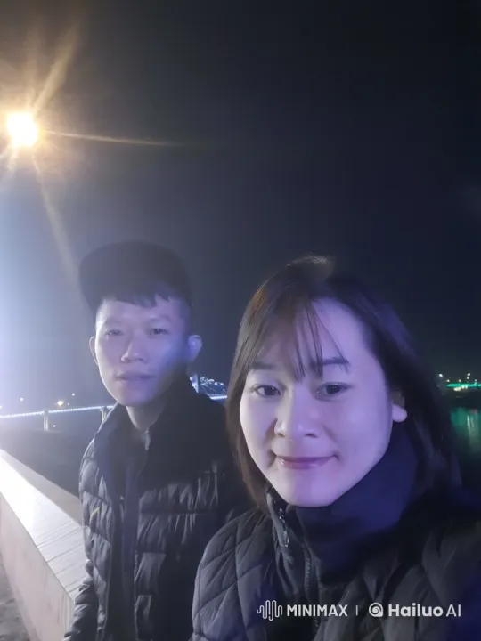 Synchronized Kung Fu by Nighttime Waterfront – AI Generated Video | Hailuo AI
