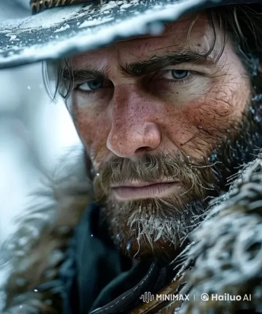 Warrior in Winter: Poised for Battle in Snowy Scene – AI Generated Video | Hailuo AI