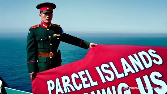 Vietnamese Soldier Stands Firm with Banner at Sea – AI Generated Video | Hailuo AI