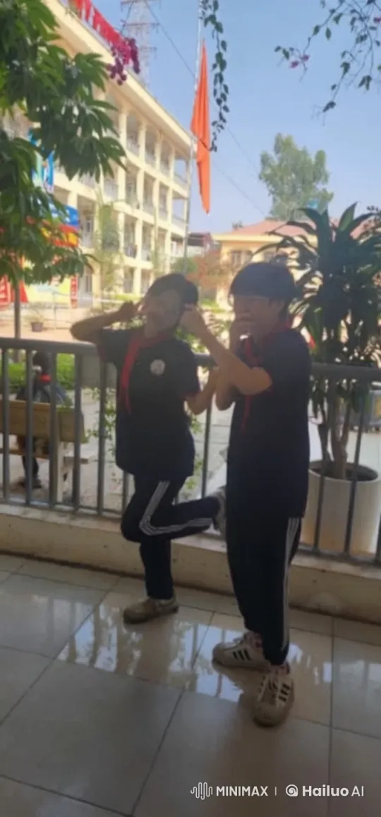 Kung Fu Practitioners Showcasing Skills in Sunlit Area – AI Generated Video | Hailuo AI