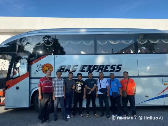 Martial Arts Display in Front of BAS EXPRESS Bus – AI Generated Video | Hailuo AI
