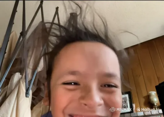 Dynamic Hair Movement in a Cozy, Homey Room Setting – AI Generated Video | Hailuo AI